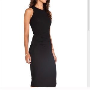 James Perse Black MIDI Dress
